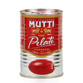 PELATI POMODORI 100% ITALIANI MUTTI 400 g - sgocciolato 260 g (Minimo €  0,99 - 20,2 %) in dettaglio